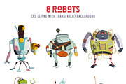 Retro robots, an Object Illustration by kateja (Thumbnail 4 of 7)