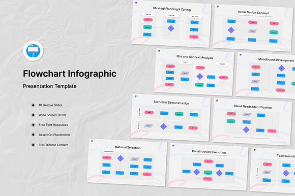 Flowchart Infographic Keynote preview 4