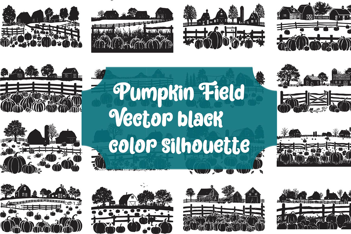 Pumpkin Black Vector Silhouette, an Illustration by Amazin_art
