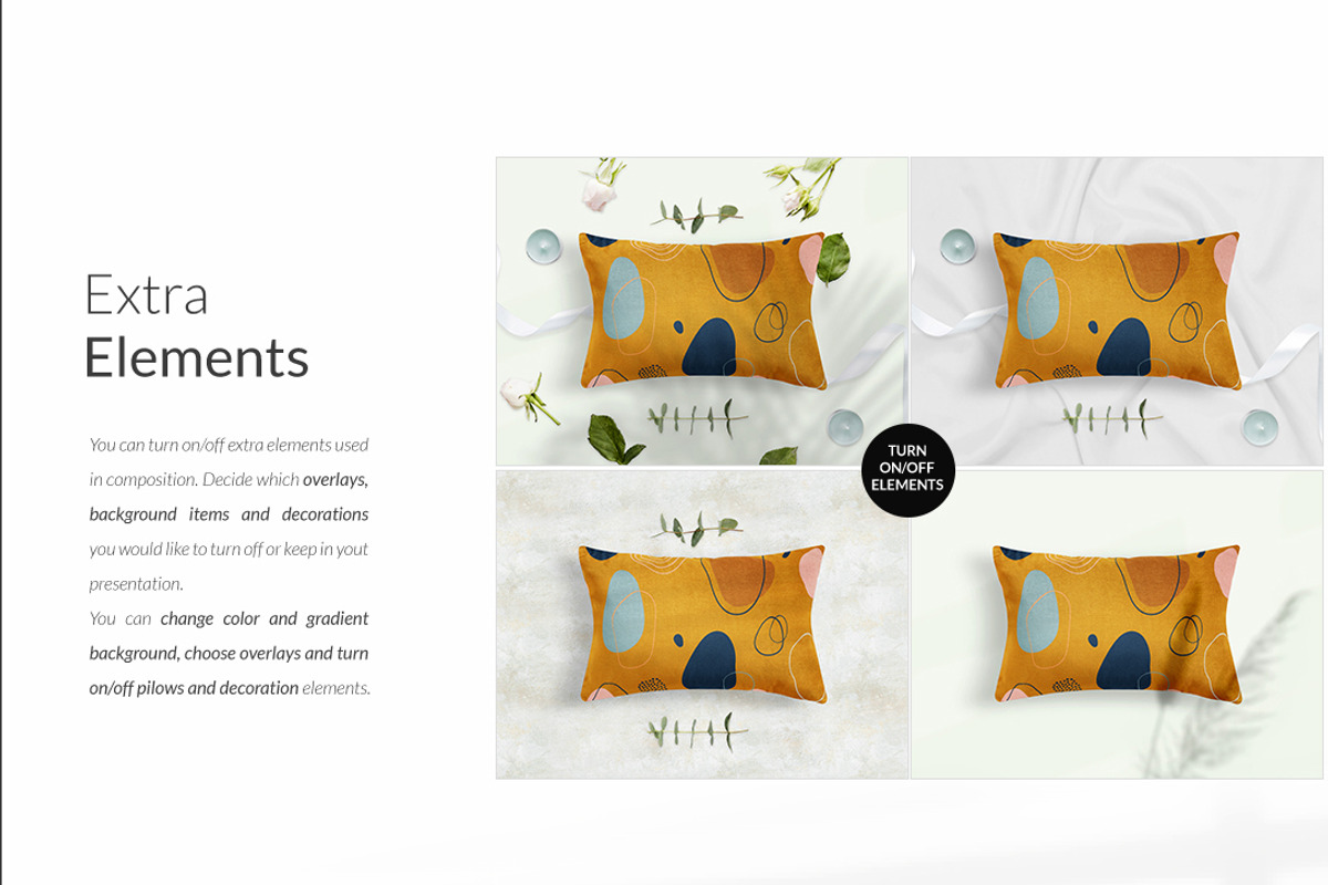 Pillows vol.4: with floral elements, a Print Template by Mocca Mockups Store (Photo 20 of 29)