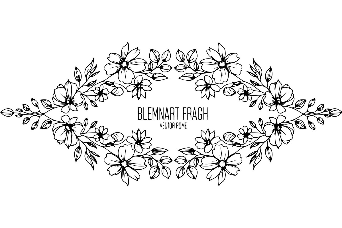 Floral HeartWreath Black Silhouet, a Person Illustration by Designer_Momina (Photo 8 of 20)