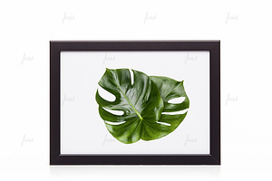 Dark styled frame isolated mockup