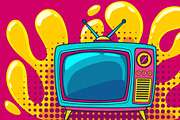 Comic retro tv on halftone and, an Object Illustration by Things for designers (Thumbnail 3 of 3)