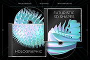Futuristic holographic 3d shapes, an Object Graphic by Fox's Monday (Thumbnail 7 of 10)