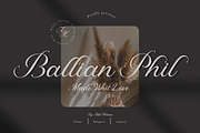 Ballian Phil Luxury Script Font, a Script Font by Joko Setiono (Thumbnail 1 of 8)