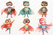 Superhero Boy Watercolor Sublimation, an Illustration by Maysa Art (Thumbnail 4 of 6)