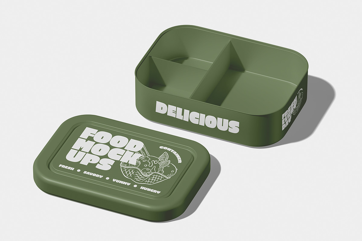 Food Container Mockup, a Packaging Mockup by Permadi Creative (Photo 5 of 5)