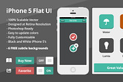 Flat iOS UI Kit with 2 flat iPhones, an UI Kit Template by ODDS & ENDS (Thumbnail 1 of 4)