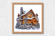 Winter Shop Buildings Clipart Bundle, an Object Graphic by FiveStarCrafting (Thumbnail 4 of 13)