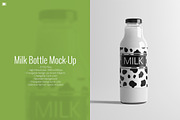 Milk Bottle Mock-Up, a Packaging Mockup by AY Mock-Ups (Thumbnail 1 of 3)