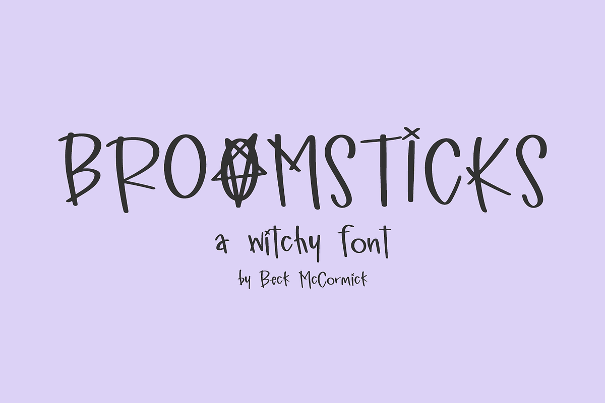 Broomsticks Witchy Font, a Handwritten Font by Beck McCormick (Photo 1 of 10)