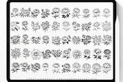 100 Peony Png Svg Procreate Brushes, a Brush Add-On by LaurenceVArtiste (Thumbnail 4 of 9)