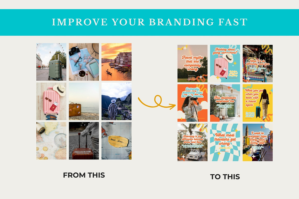Retro Travel Agent Instagram, a Social Media Template by Anna Design Studio (Photo 8 of 11)