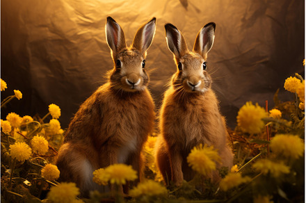 Nocturnal Spring hares battle, an Animal Photo by Ylivdesign