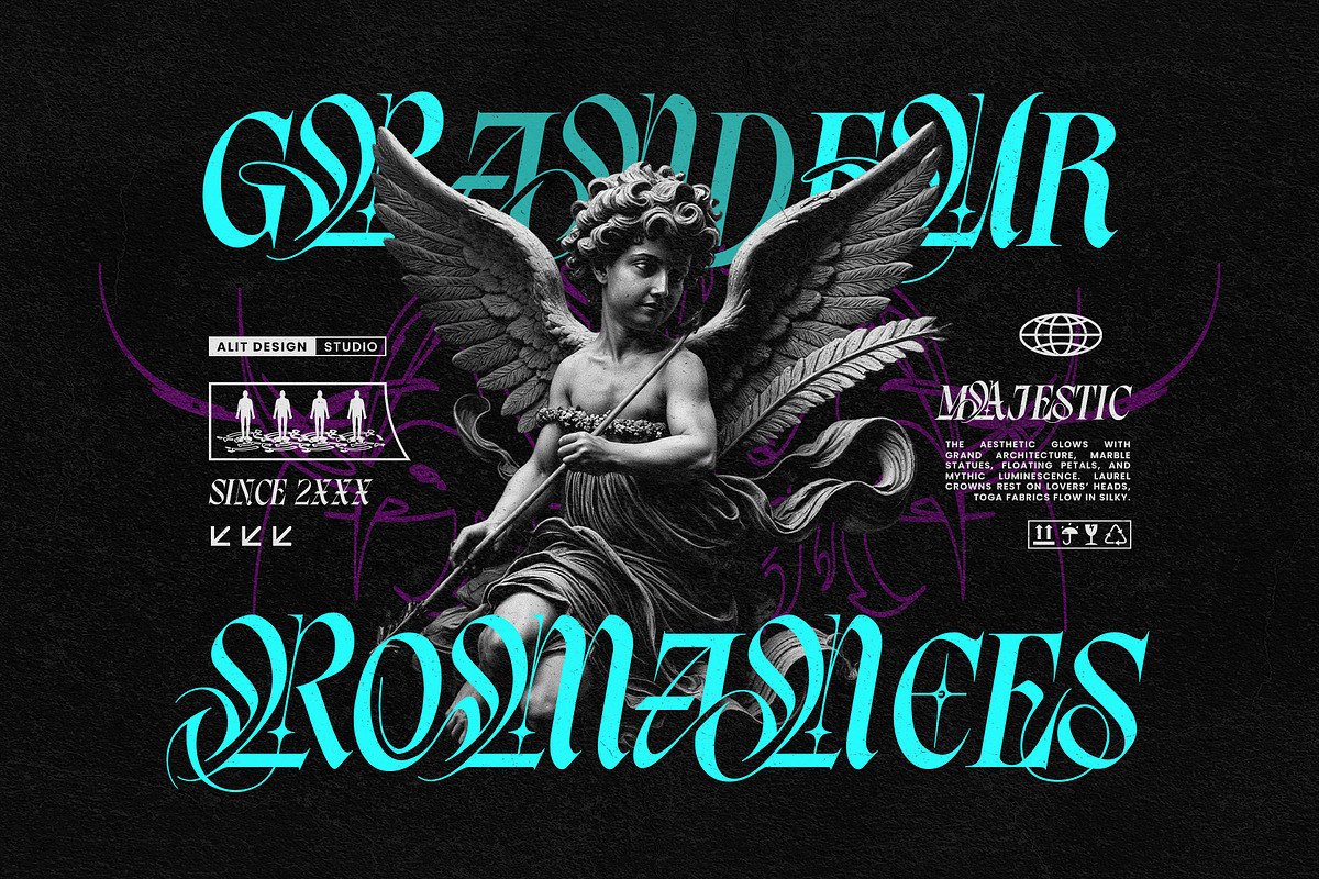 Vandals Blackstar Typeface, a Blackletter Font by alit design (Photo 3 of 20)