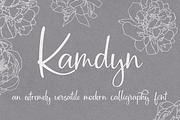 Kamdyn Calligraphy Font + Extras, a Script Font by Seven Seas Design Co. (Thumbnail 1 of 4)