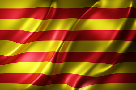 3d Catalonia region flag