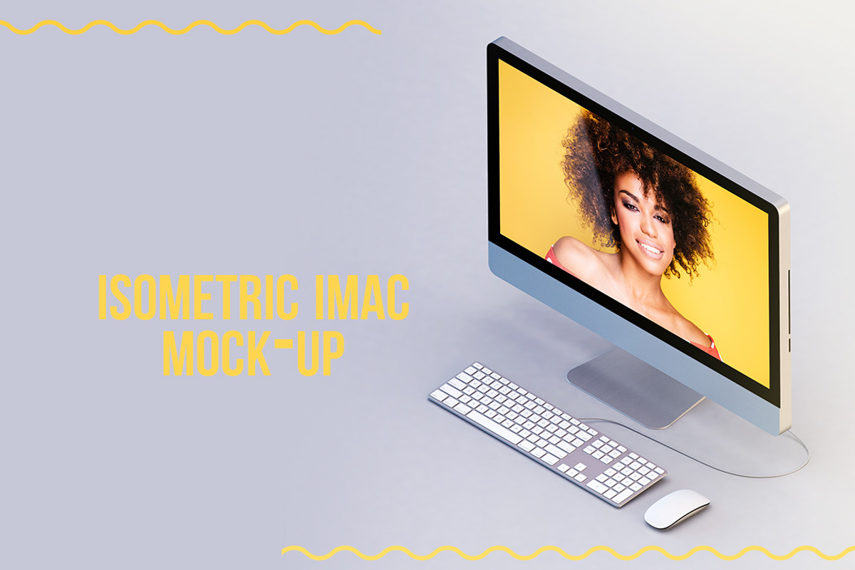 Imac Isometric Mock-up, a Mac Mockup by graystudio (Photo 1 of 4)