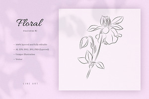 Floral #2. Line Art Illustration, a Graphic by lapi-olesya