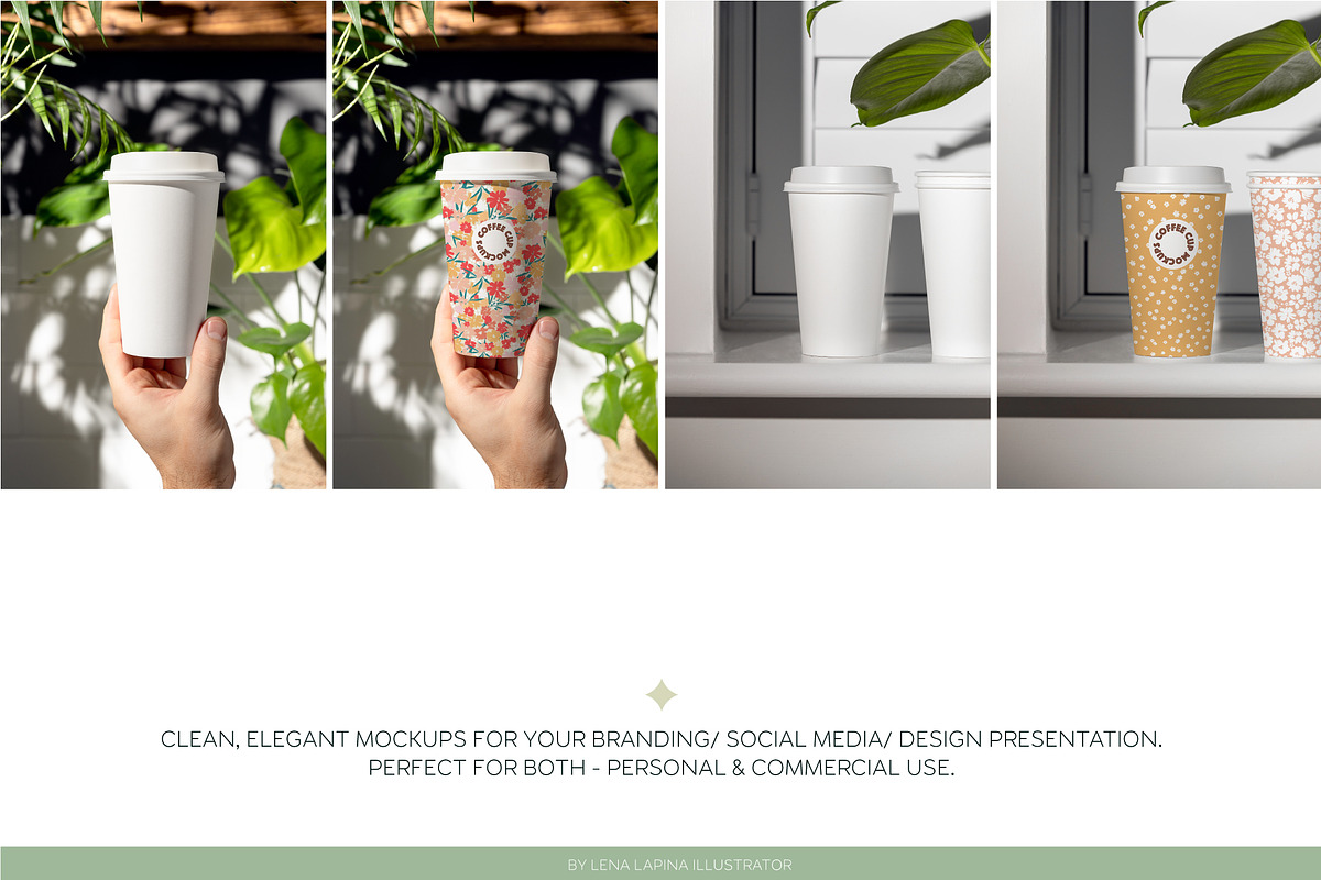 PAPER COFFEE CUP MOCKUP SET, a Cups & Container Mockup by MCKP*ME (Photo 7 of 16)