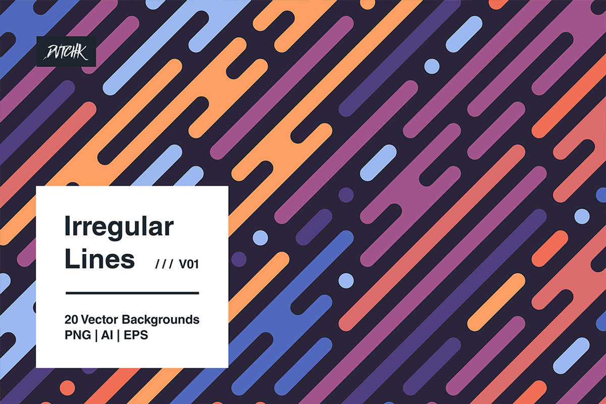 Irregular Lines - Vector Backgrounds, a Background Graphic by dvtchk (Photo 5 of 13)
