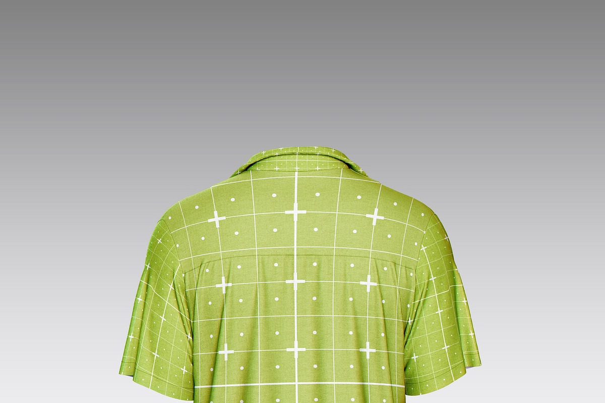 Hawaiian Short Sleeve Shirt Mockup, a Product Mockup by OneVectorStock (Photo 4 of 13)