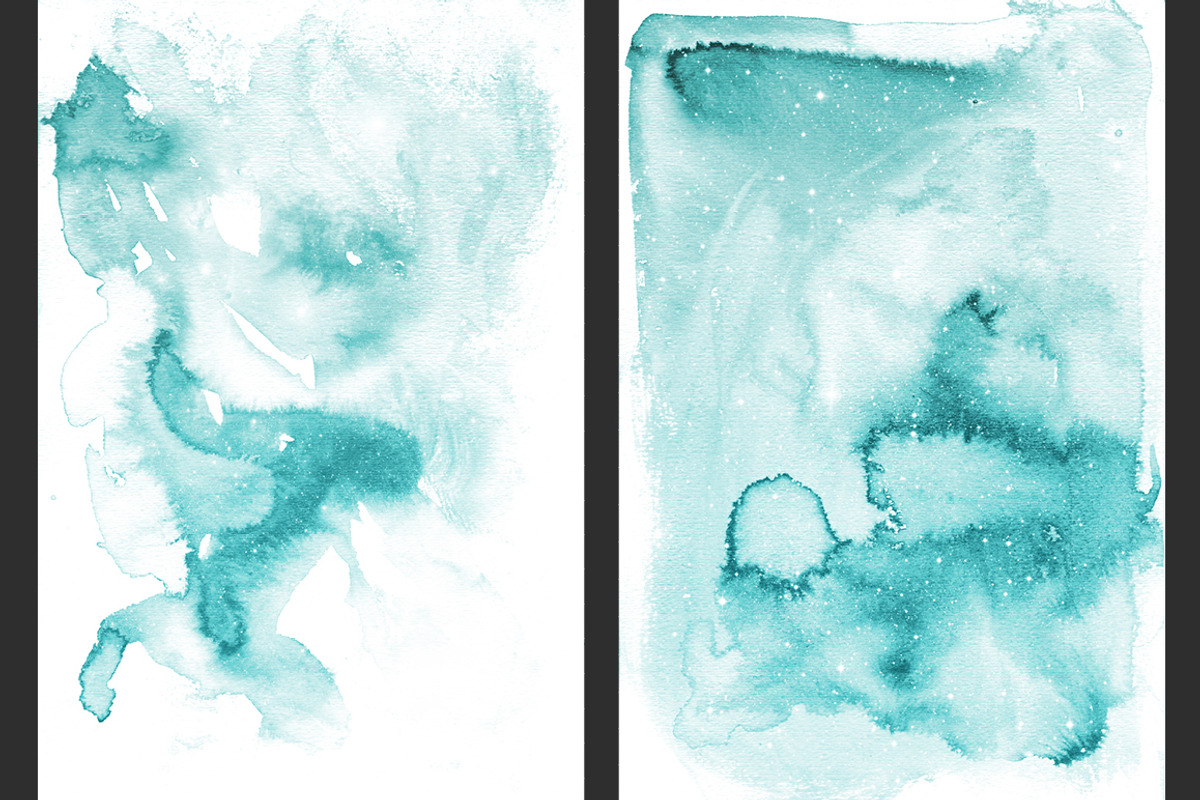 Teal Galaxy India Ink Backgrounds, a Texture Graphic by M. by mprintly (Photo 2 of 6)