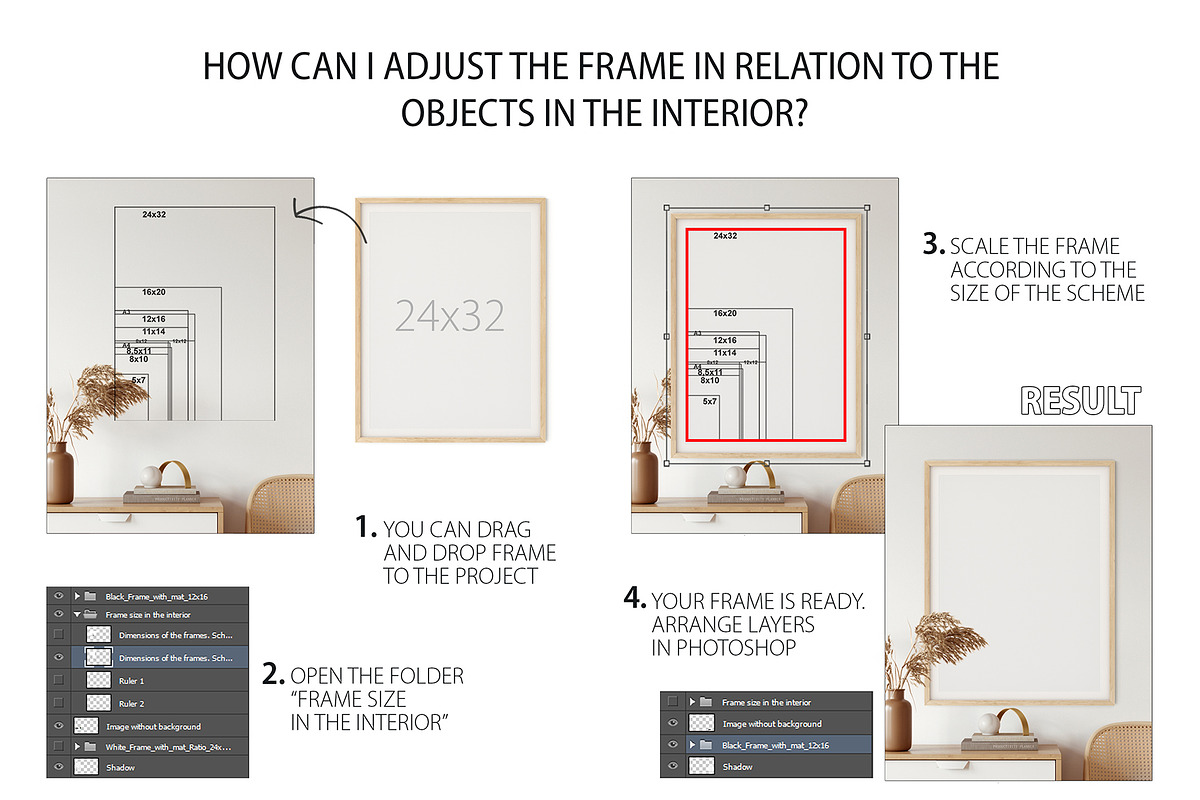Frame & Wall Mockup Bundle - 6, a Print Template by Yuri-U (Photo 14 of 16)