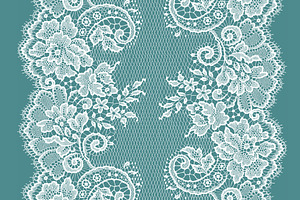 Lace Seamless Patterns And Frames.