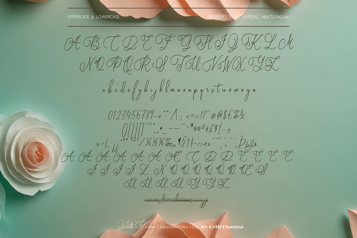 Juliette Rayleigh Font, a Handwritten Font by Letterhanna Studio (Photo 11 of 15)