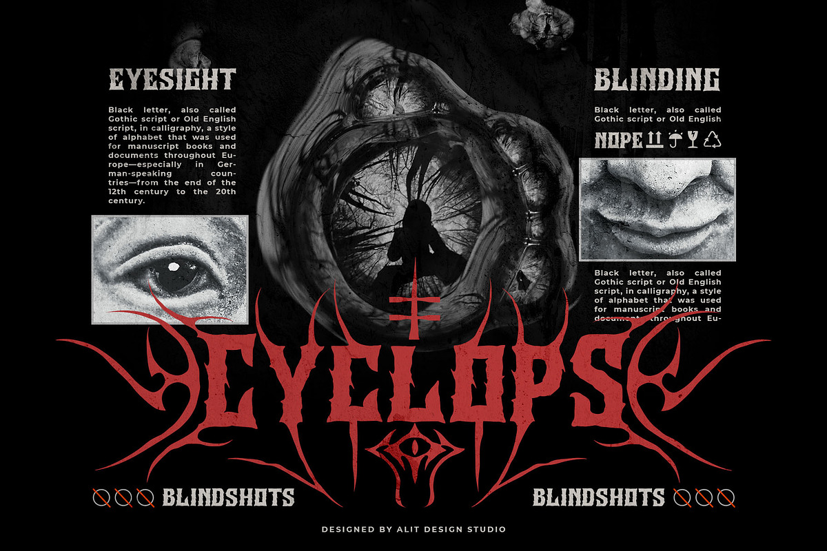 Krondos Typeface, a Blackletter Font by alit design (Photo 7 of 17)