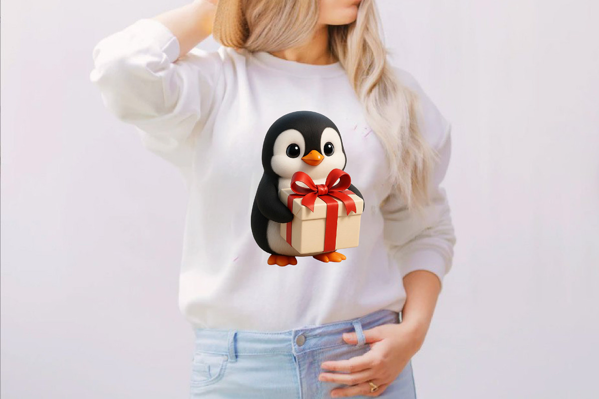 Winter Penguin Christmas Penguin Bun, an Illustration by SVGArt (Photo 3 of 8)