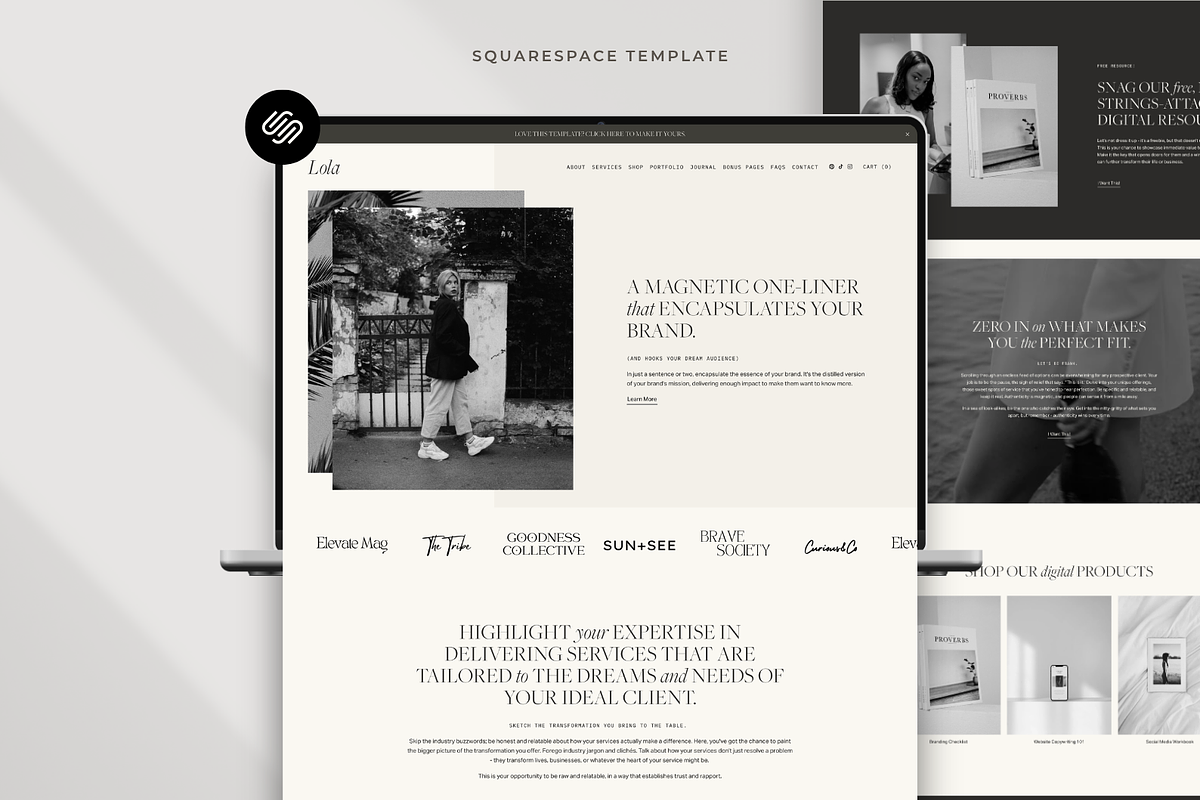 Squarespace Template For Counsellors, a Squarespace Template by Candor Templates (Photo 1 of 19)