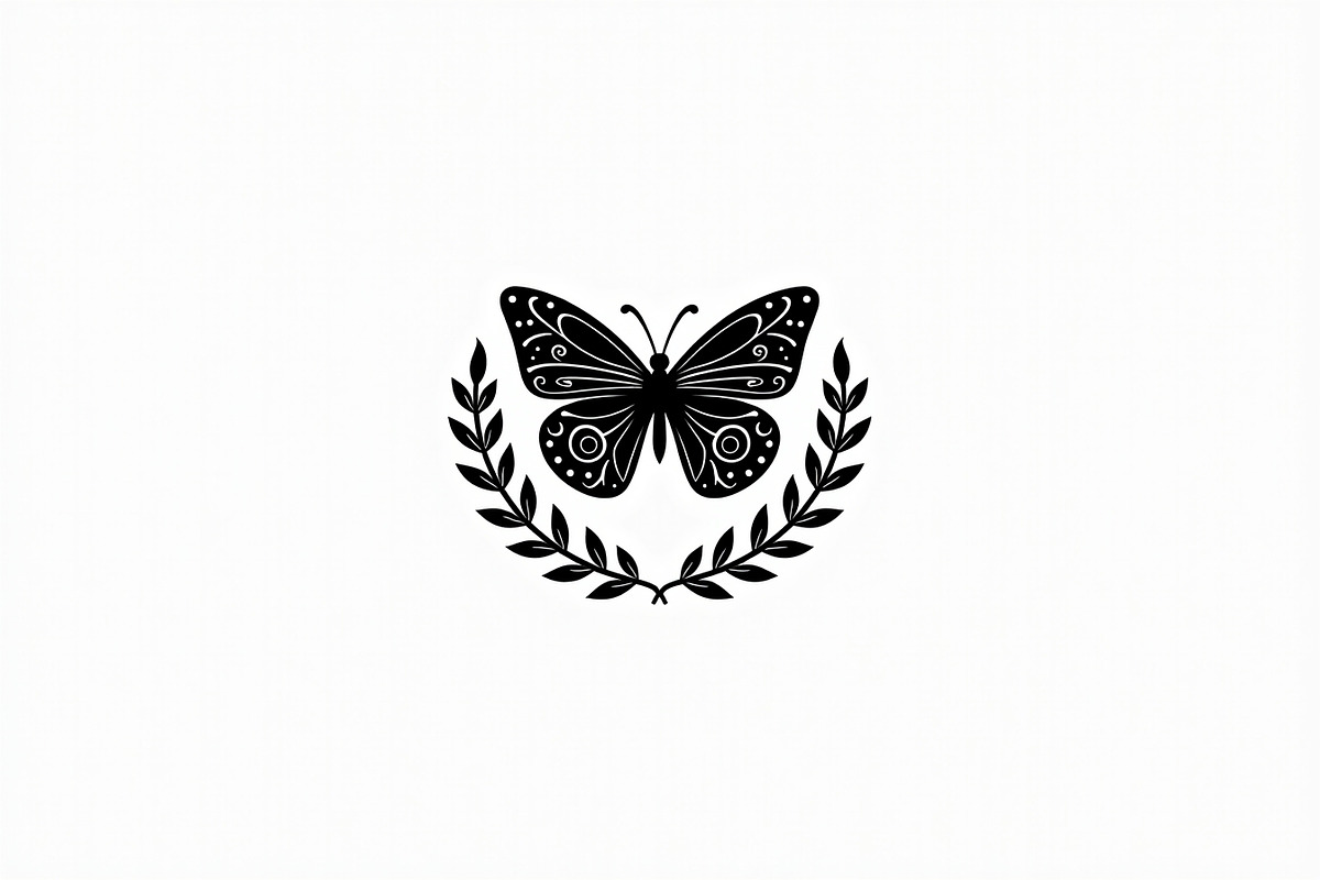 Rose Butterfly Wreath Silhouette —, an Illustration by Amazin_art (Photo 21 of 25)
