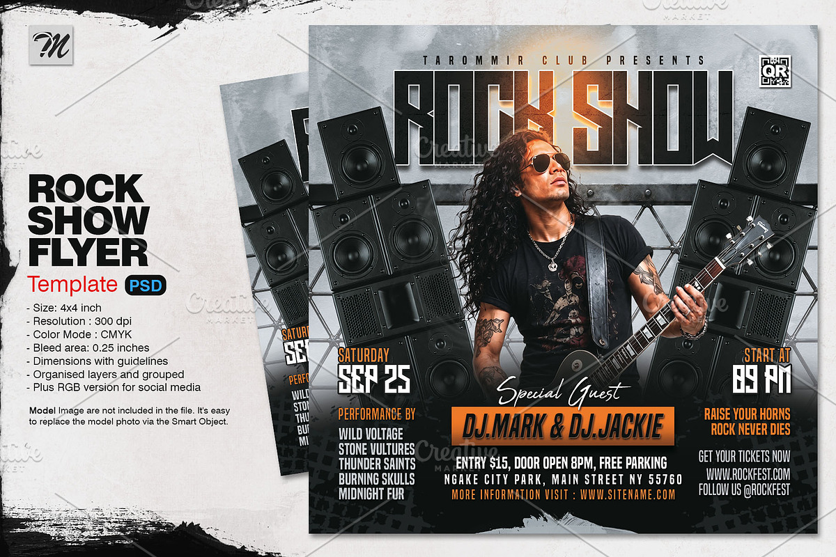 Rock Show Flyer Template, a Flyer Template by Tarommir (Photo 1 of 3)
