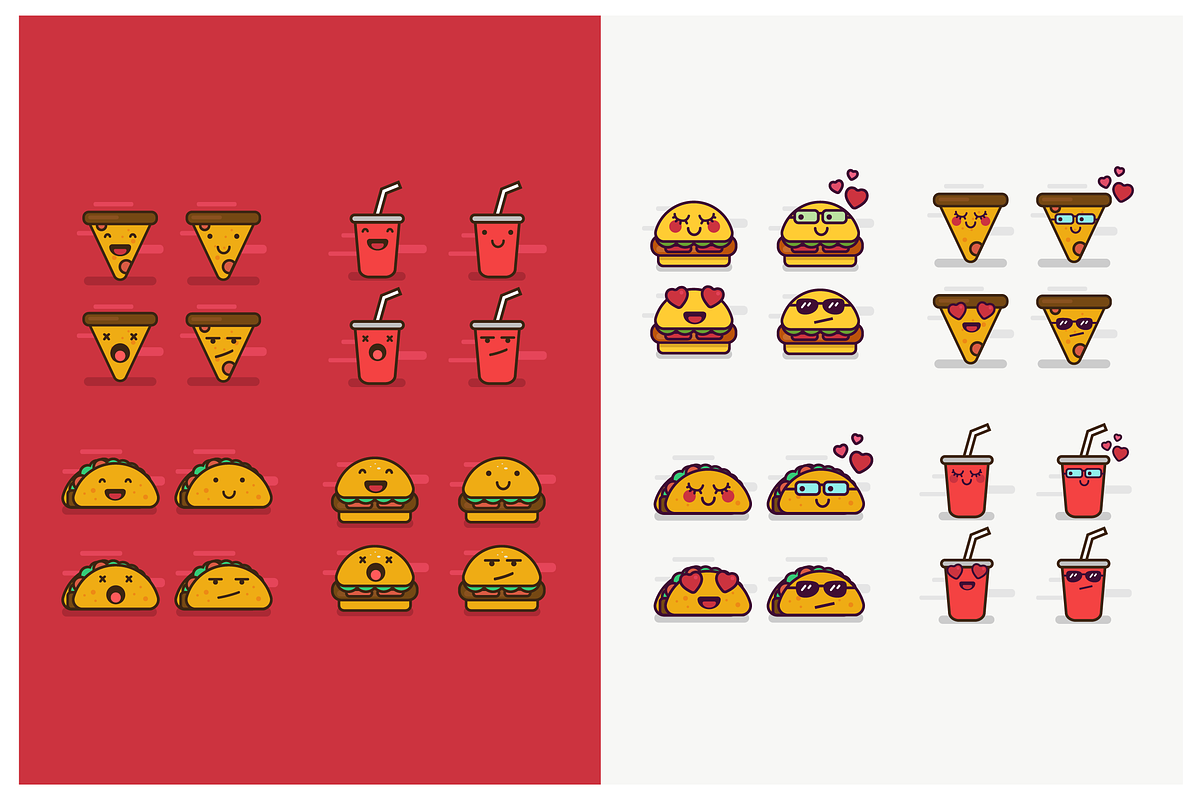 Delicious Fast Food Emoji Icon Set, a Graphic by Orange Graphics (Photo 2 of 2)