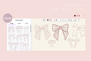 Сoquette patterns & bows, a Pattern Graphic by Cute vector (Thumbnail 7 of 7)