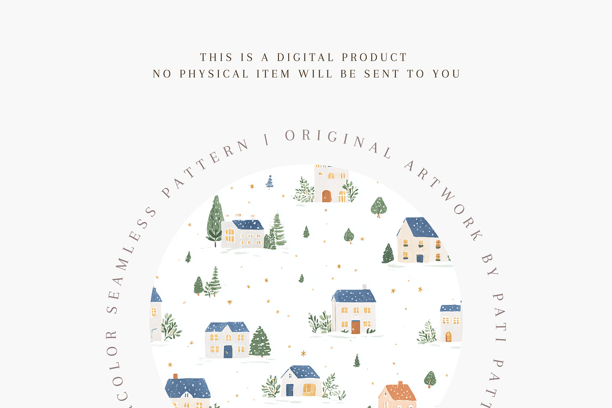 Christmas Winter Village Pattern, a Pattern Graphic by Pati Charm Studio (Photo 4 of 7)