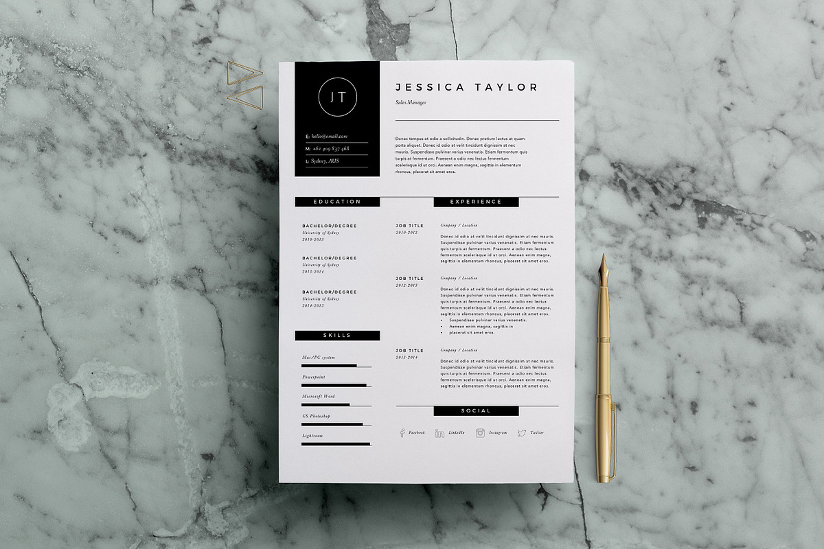 Resume Template 3 Page | CV Template, a Resume Template by The Template Depot (Photo 2 of 5)