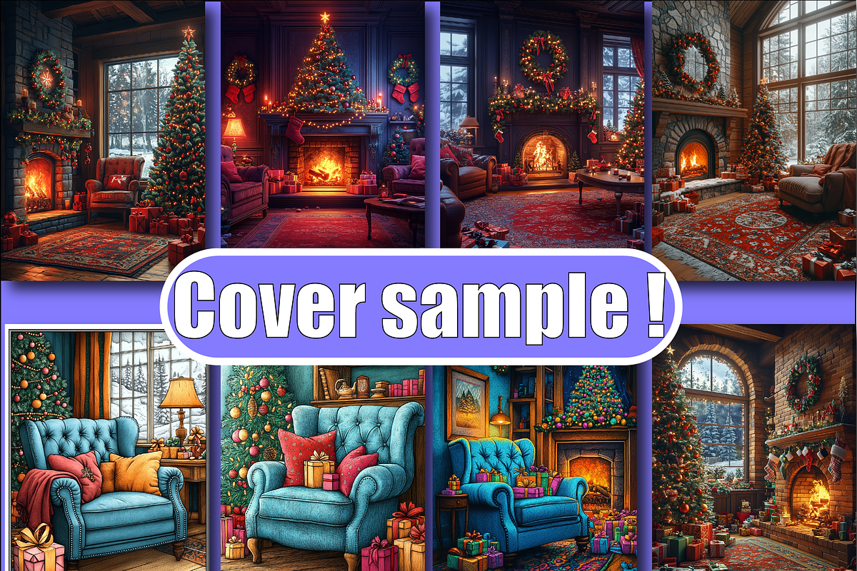 Christmas Home Interior Coloring, an Animal Illustration by Printable Design Store (Photo 3 of 3)