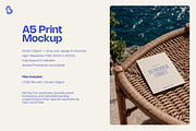 A5 Print Mockup – Rattan Chair, an Advertising Mockup by Bruto Mockups (Thumbnail 2 of 3)