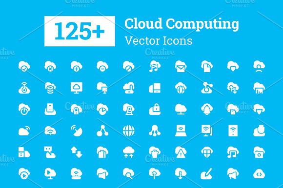 125 Cloud Computing Vector Icons
