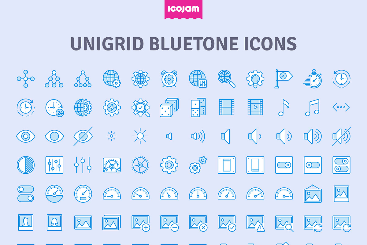 3552 Unigrid Bluetone icons, a Duotone Icon by Icojam store (Photo 10 of 14)
