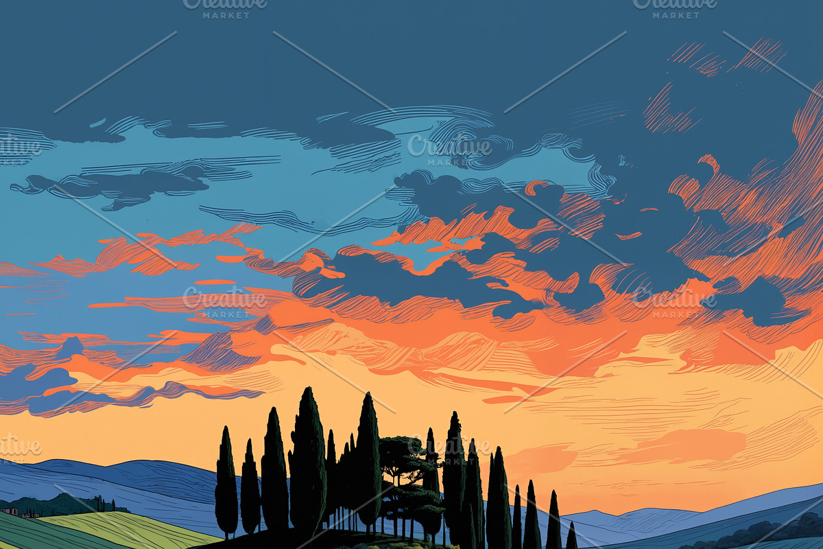 36 Italy-Themed Illustrations, a Background Graphic by h.utomo (Photo 5 of 36)