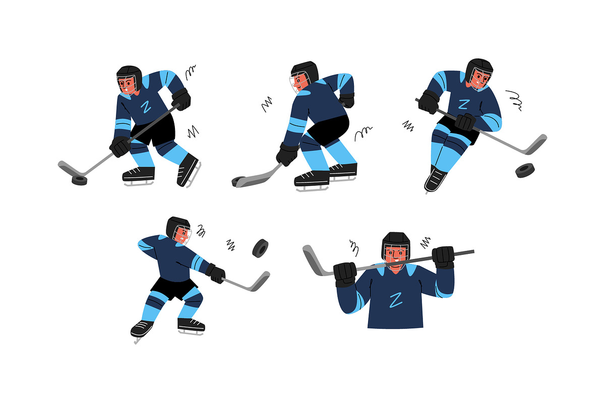 Character Ice Hockey Man Vol. 1, a Sport Illustration by SLAB! Design (Photo 3 of 3)