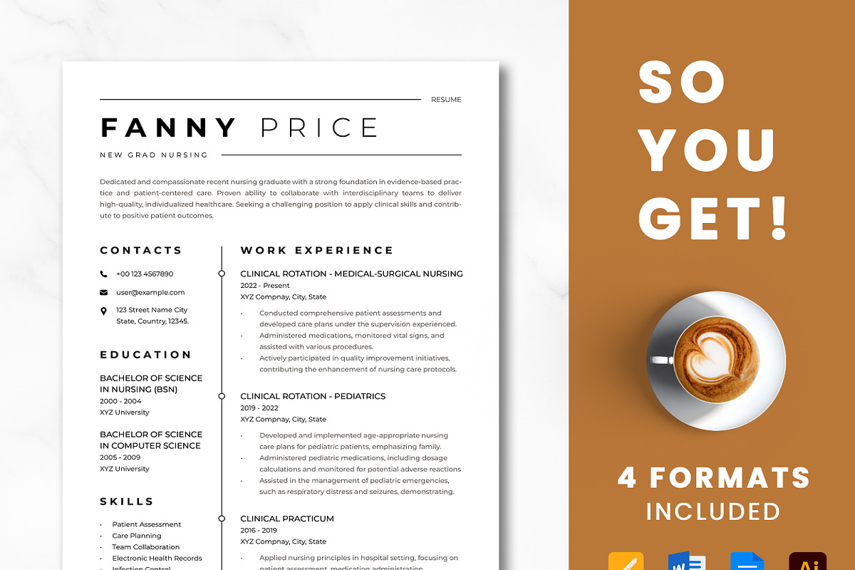 New Grad Nursing Resume Template preview 8