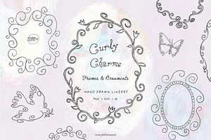 Hand-drawn Curly Frames Quirky Lines, a Decorative Illustration by SunnyAfternoons