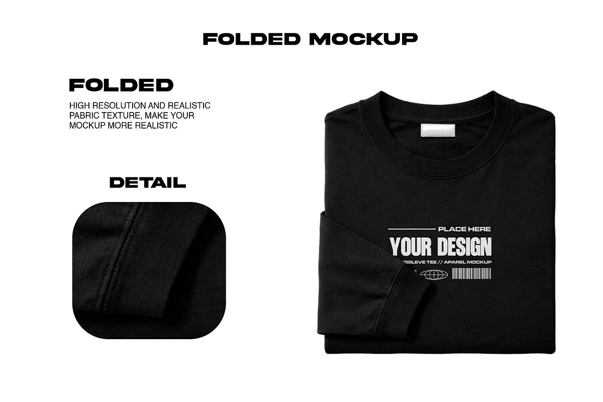 LONG SLEVE TEE - MOCKUP BUNDLE, a Shirt Mockup by arseavin project (Photo 4 of 6)