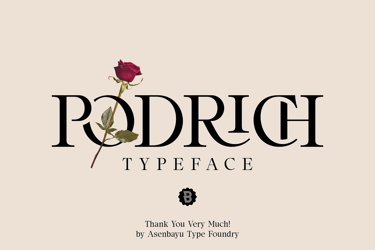 Podrich - Timeless Logo Font, a Serif Font by Asenbayu (Photo 14 of 14)