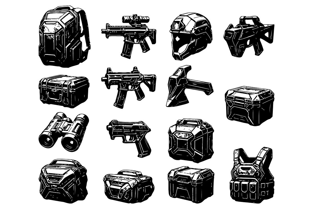 Tactical Gear Military Set, an Object Graphic by RT Studio (Photo 2 of 4)